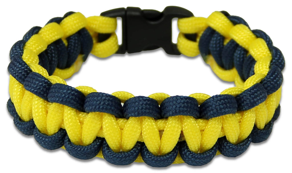 Blue and Yellow Paracord Bracelet