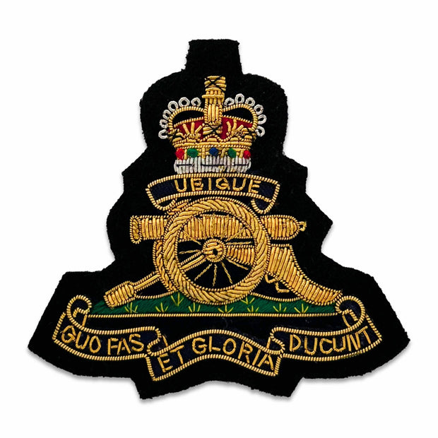 Royal Artillery Blazer Badge (Queen's Crown) Blazer badge The Regimental Shop One size fits all Black/Gold/Blue/Red