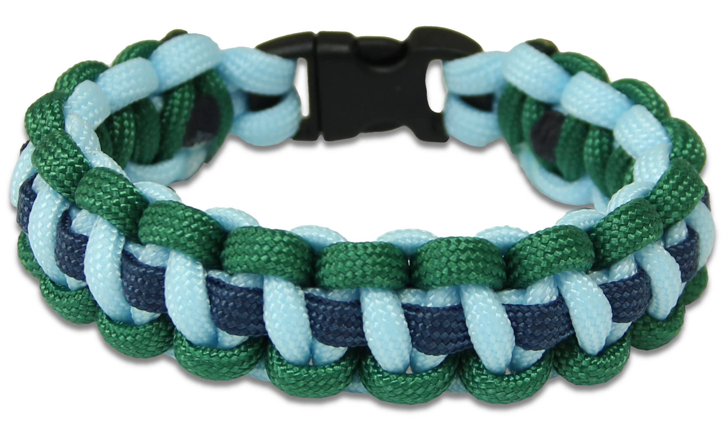 Green and sale blue paracord bracelet