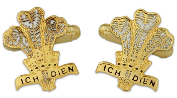 Royal Regiment of Wales Cufflinks Cufflinks, T-bar The Regimental Shop Gold/White/Black one size fits all 