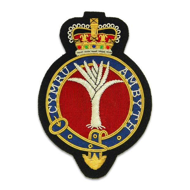 Welsh Guards Blazer Badge (Silver Leek) Blazer badge The Regimental Shop Black/Red/Blue/Silver One size fits all 