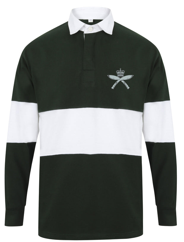 Royal Gurkha Rifles Rugby Shirt -X-Large - Green/White Panelled Stock Clearance The Regimental Shop   