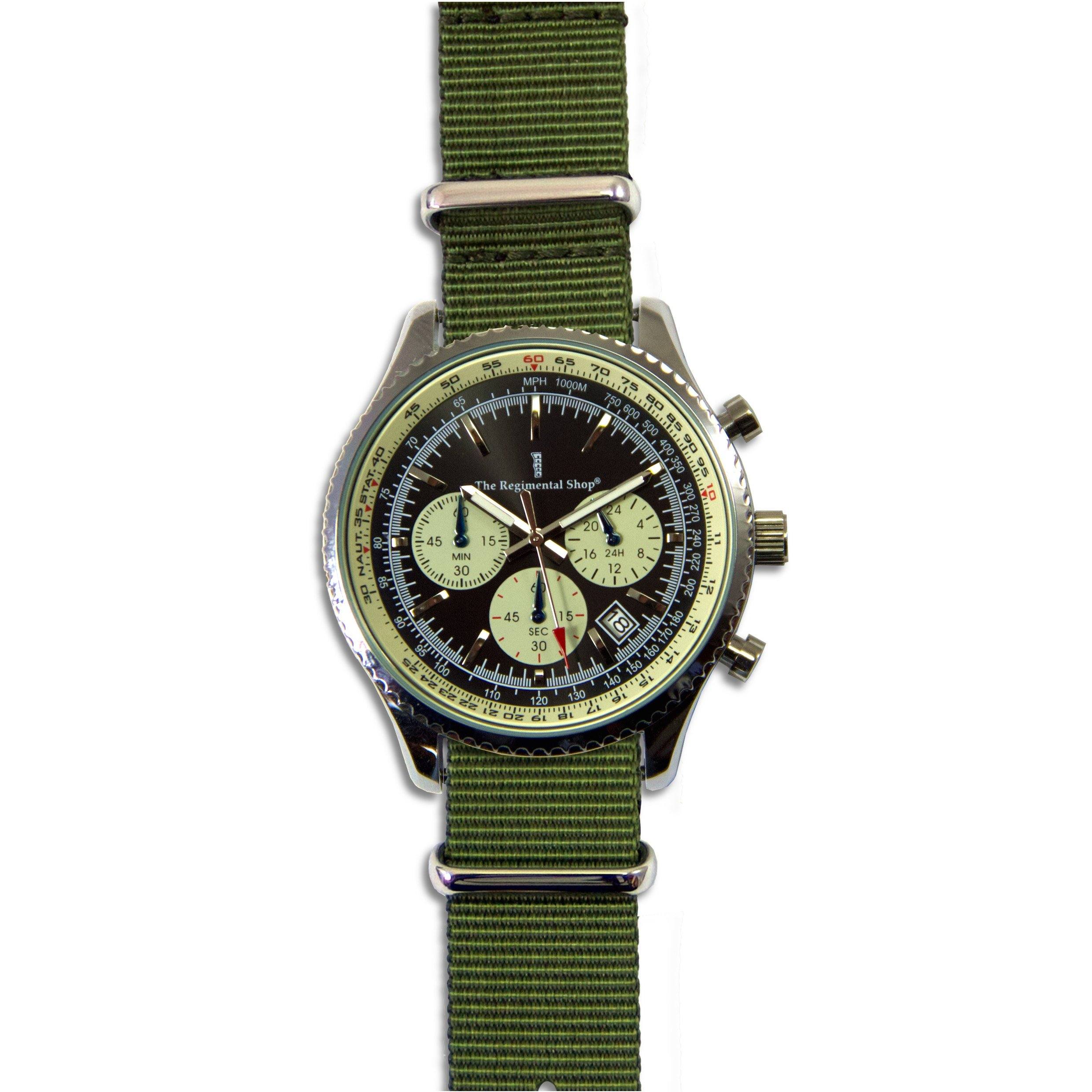 Military clearance green watch