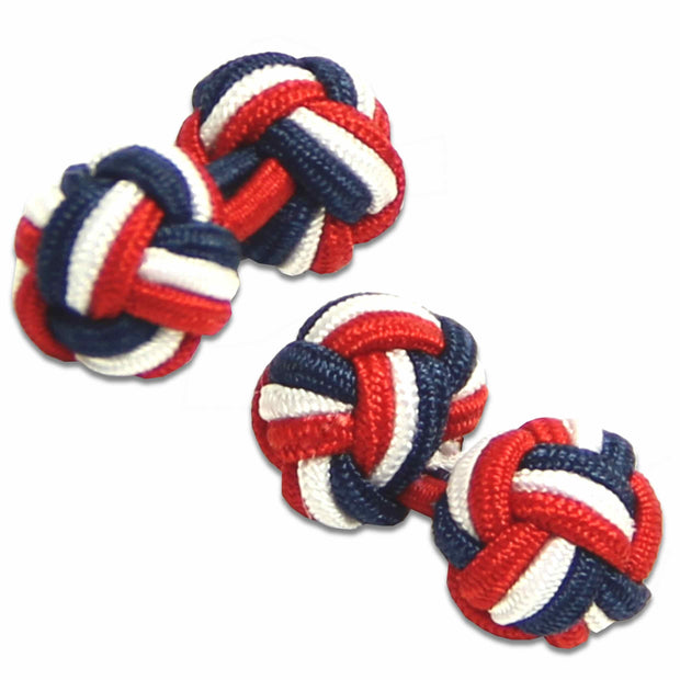 Royal Navy Knot Cufflinks Cufflinks, Royal Navy Silk Knot Cufflinks, Royal Navy Cufflinks, The Regimental Shop, regimental shop.com